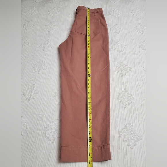 Madewell Pink Yoke Edition Tapered Pants Size 31 Classic Boho Chic Academia - Picture 13 of 15